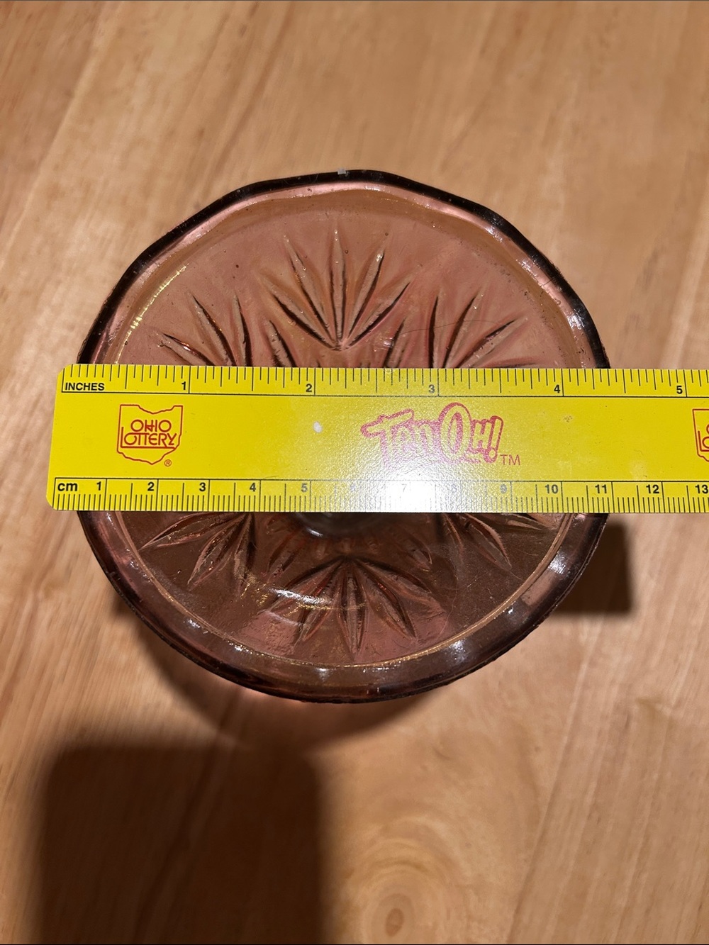 Decorative Pink Glass Votive Holders - Set of 2 - Picture 4 of 7